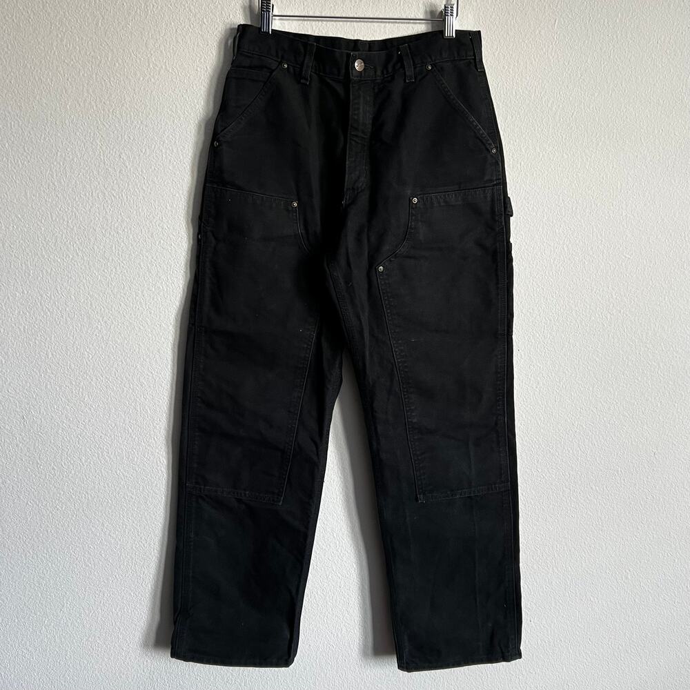 Carhartt B136 BLK black double knee work wear carpenter pants